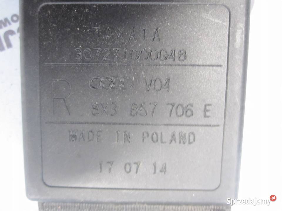 AUDI A1 SLINE 12r pas bezpieczeństwa prawy przód