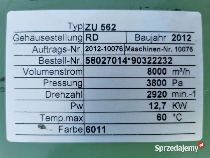 Odciąg pyłuwyciąg dymufiltr samoczyszczący Zdziechowice sprzedam