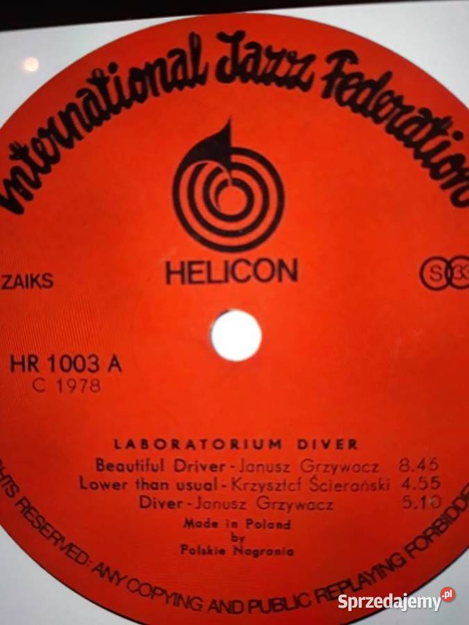 Archiwum jazzu LABORATORIUM Diver 1978 Rzeszów