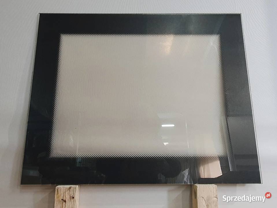 SZYBA do kominka pieca Z DEKOREM Czarna brokat Skawina