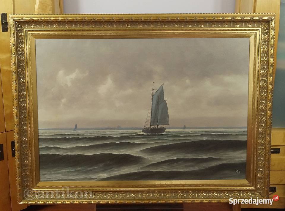 Obraz z żaglowcem duży Katowice sprzedam