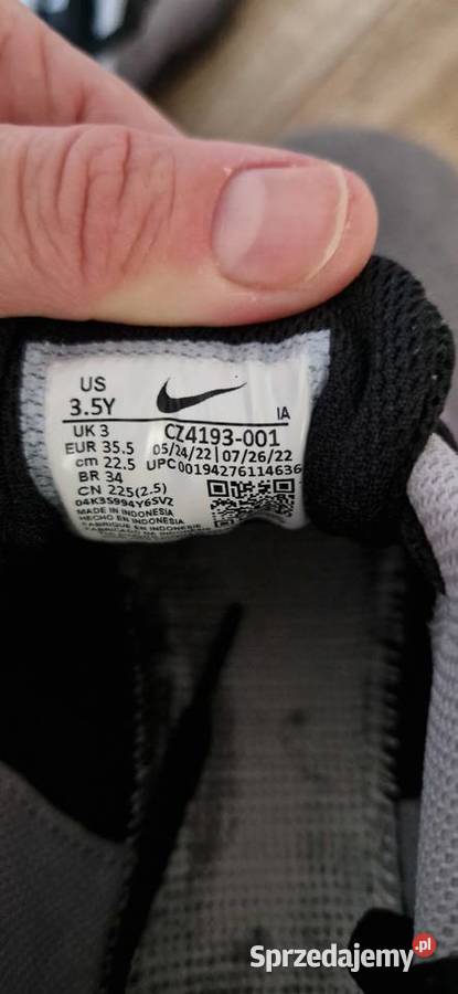 Buty NIKE air invigor szary fiolet r 355 Nike Kraków