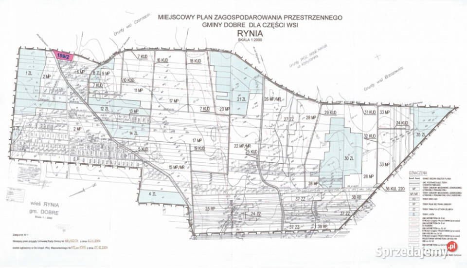 Działka leśna z możliwością zabudowy w MPZP utwardzona Sprzedaż Rynia