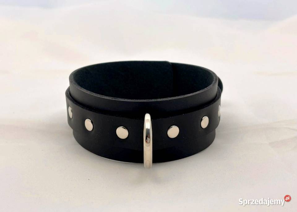 Choker z uchwytem skóra naturalna Katowice sprzedam