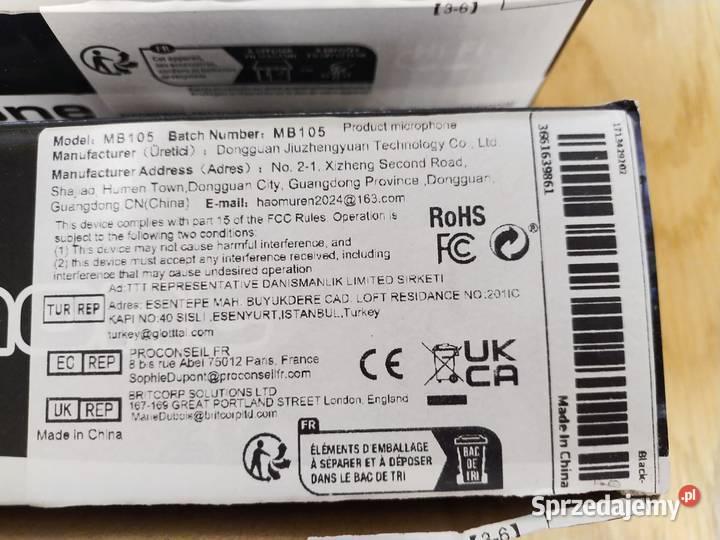 Mikrofon 2 sztuki MB105 karaoke Kraków Pozostałe