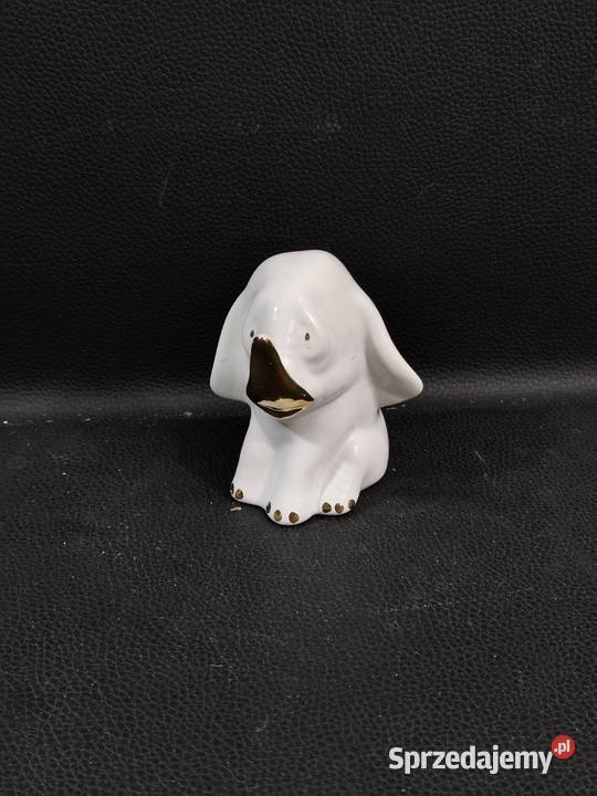 Porcelanowa Figurka Słonika na Szczęście Vintage Poddębice sprzedam