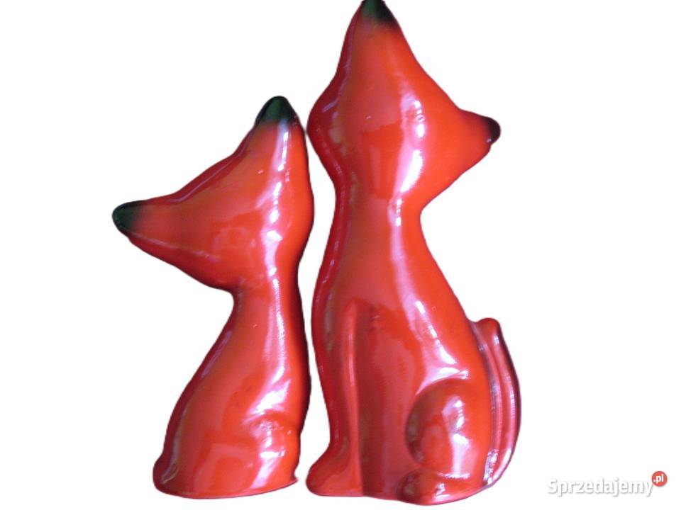 Kot figurka dwa czerwone kotki 125 i 10