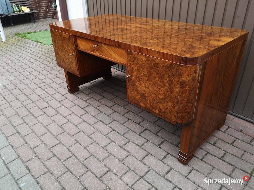 Biurko ARTDECO Orzech Unikat Politura Stare Swarzędz
