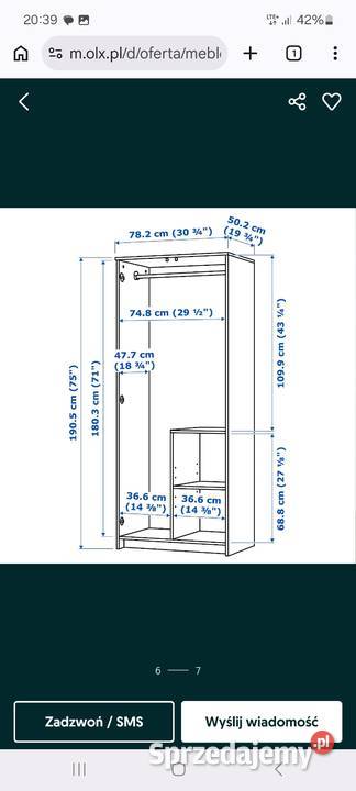 Łóżko rozkładane Hemnes plus szafa 2 drzwiowa sprzedam