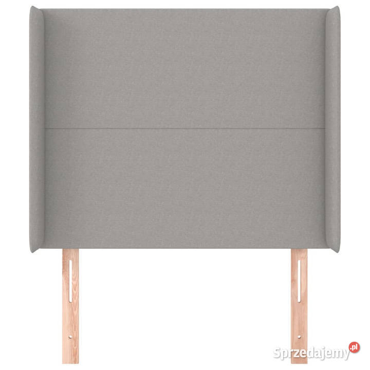 Zagłówek uszak jasnoszary 103x16x118128 tkanina Meble