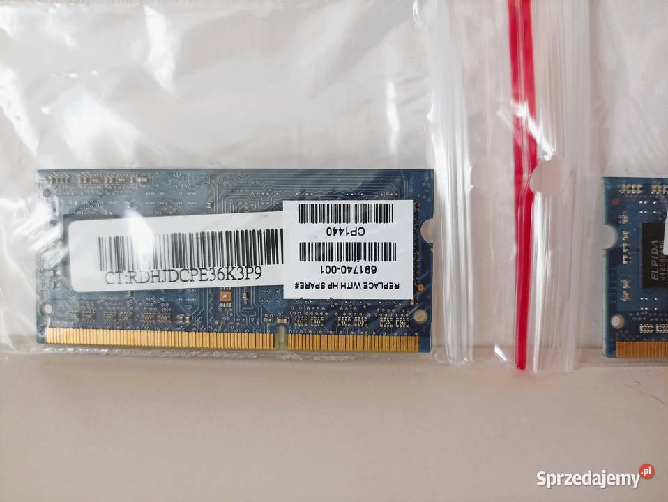 Pamięci Elpida DDR3 2x4GB PC312800 1600MHz stan