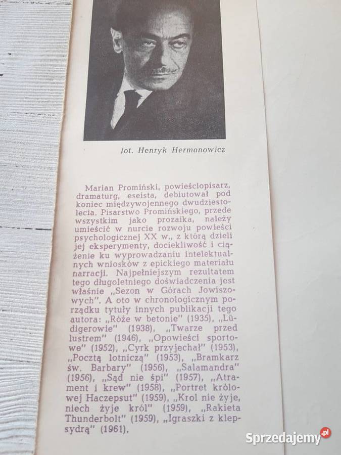 Sezon w Górach Jowiszowych Marian Promiński śląskie Bielsko-Biała sprzedam