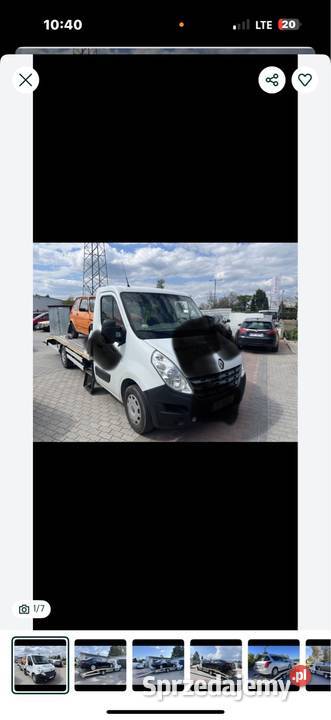Renault Master Laweta Autolaweta Hak 125 Koni 6 Napęd przednia oś Kielce