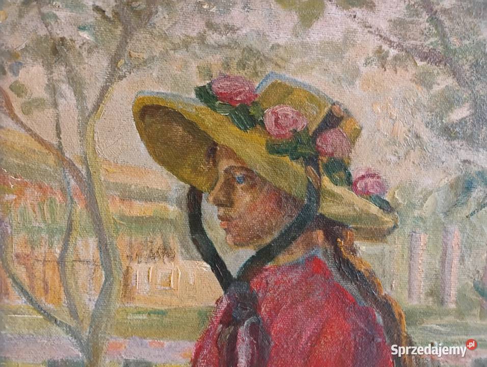 Stary obraz olejny antyk Kartuzy