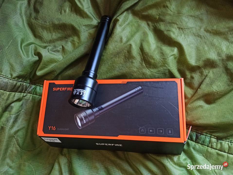 Taktyczna mocna latarka Super Fire Y16 moc 20W Warszawa