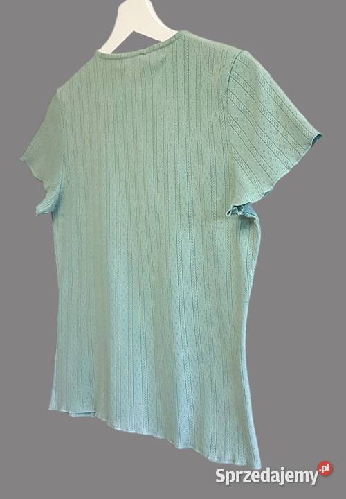 Damska bluzka oliwkowa bawełniana z krótkim Rozmiar 38(M) Chrzanów