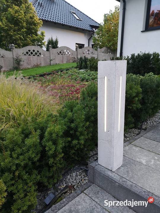 Lampa ogrodowa betonowa słupek podświetlenie LED Ostrzeszów