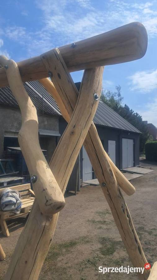Huśtawka ogrodowa drewniana Wapno