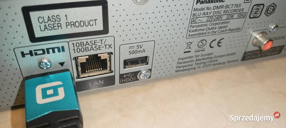 Nagrywarka Bluray Panasonic Dmr BCT 765 Sędziszów