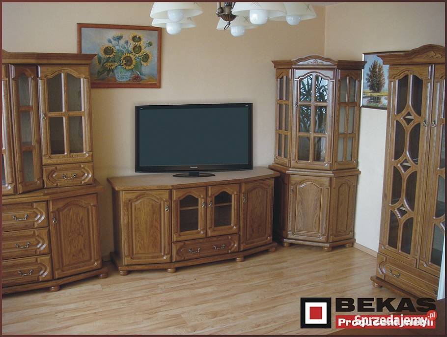 Duży Komplet Mebli Stylowych Dąb Komoda Witryna warmińsko-mazurskie Nowe Miasto Lubawskie