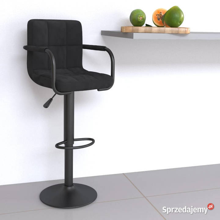 Hoker czarny obity aksamitem WM334645 Warszawa sprzedam
