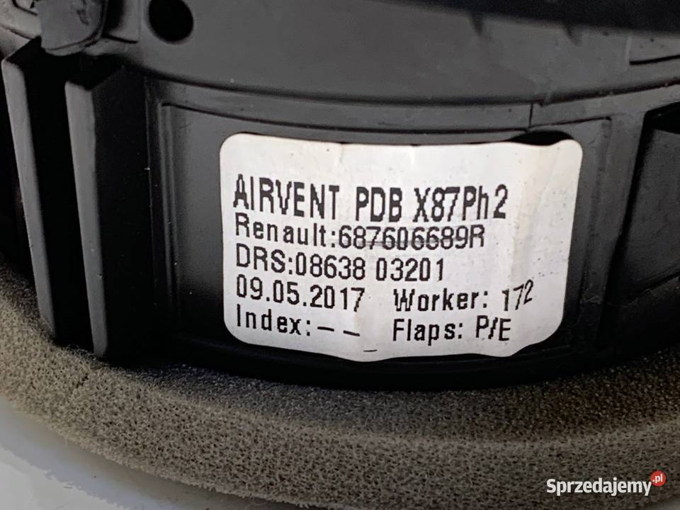 KRATKA NAWIEWU PRAWY PRZÓD RENAULT CAPTUR I sprzedam