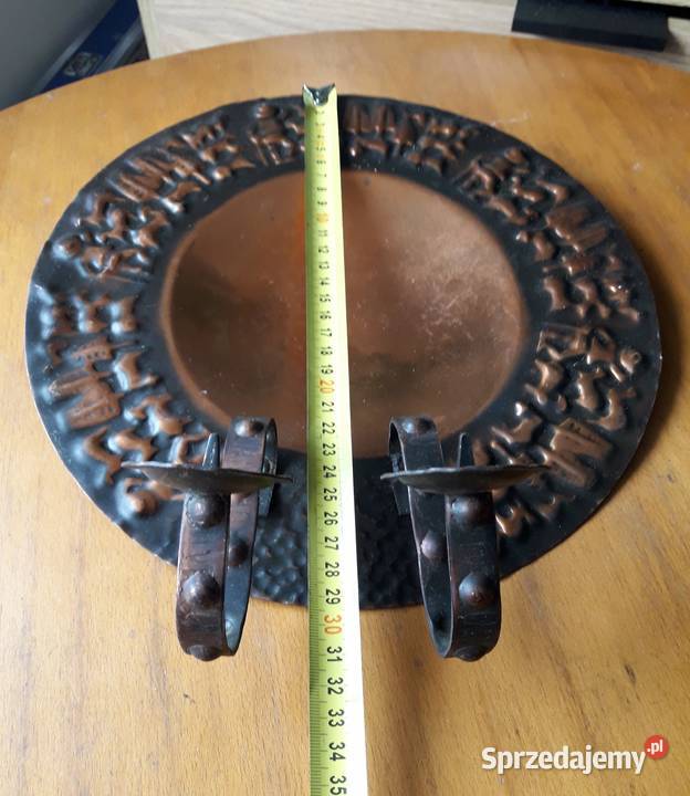 Stary świecznik kinkiet ścienny metaloplastyka sprzedam