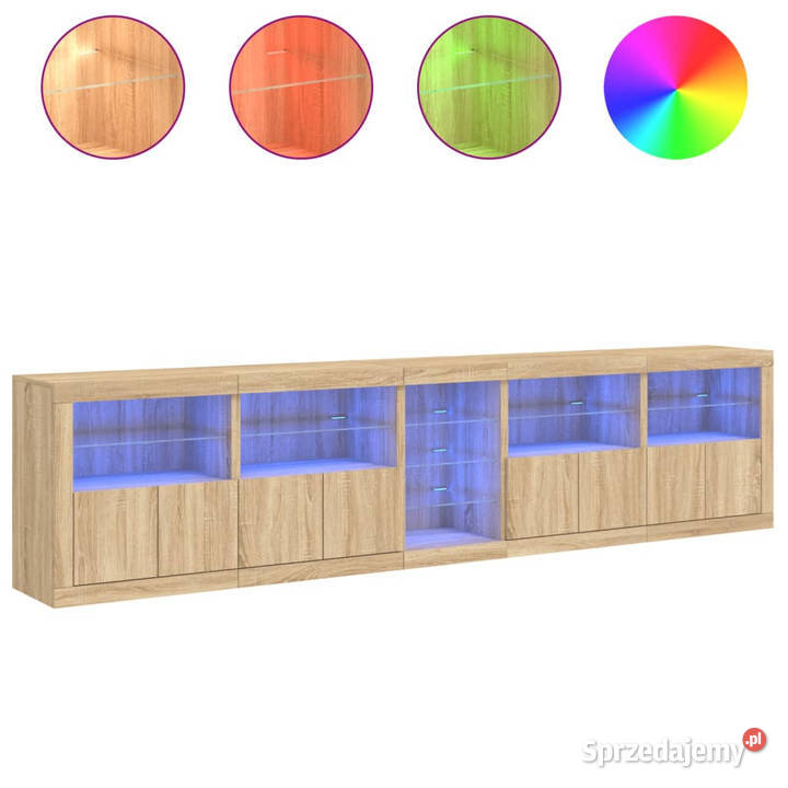 Szafka z oświetleniem LED dąb sonoma 283x37x67 Warszawa
