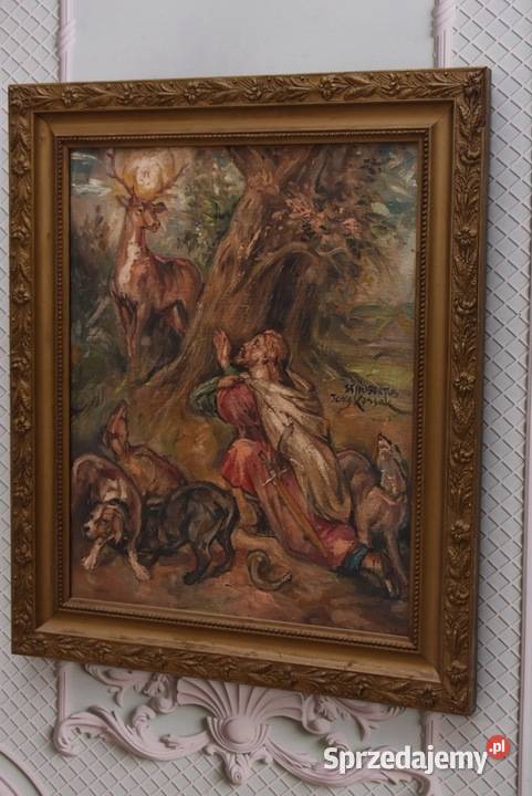 JERZY KOSSAK Św Hubert Patron Myśliwych Piękny Kraków sprzedam