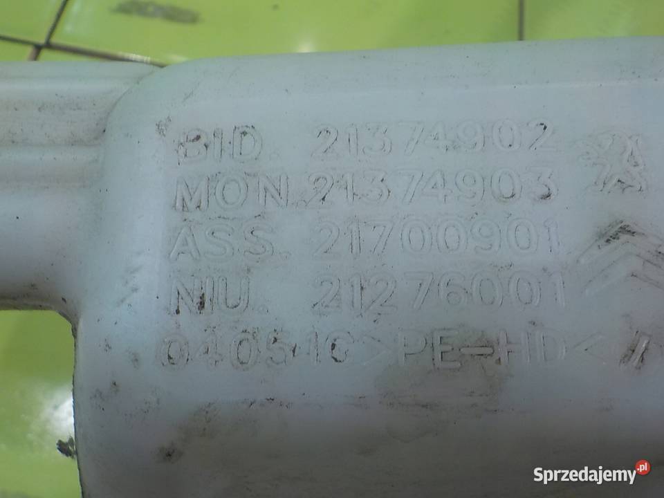 BERLINGO PARTNER II III LIFT II 18r VAN osobowe Zbiorniki płynu do spryskiwaczy Suków