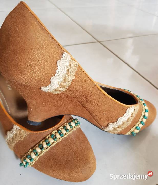 Czółenka koturny szpilki vintage retro półbuty Moda i Styl Kielce