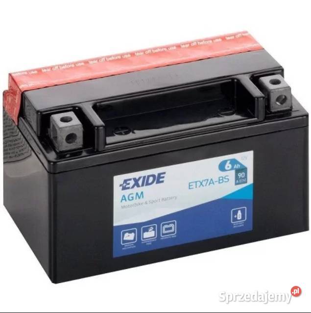 Akumulator motocyklowy EXIDE ETX7ABS YTX7ABS 12V Układ elektryczny, zapłon sprzedam