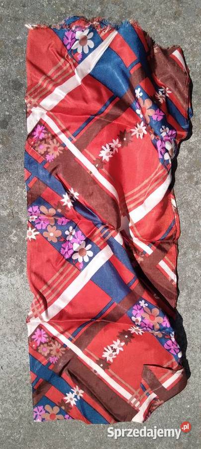 Szal apaszka 3 PRL wielkopolskie