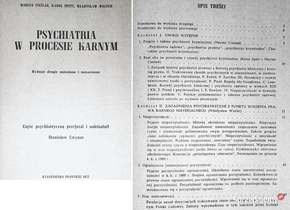Psychiatria w procesie karnym Marian Cieślak K Chełm