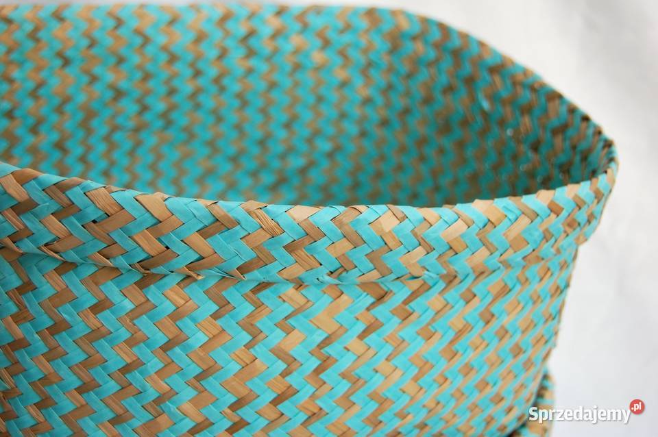 Koszyk pleciony słomiany do przechowywania wielokolorowy Lublin