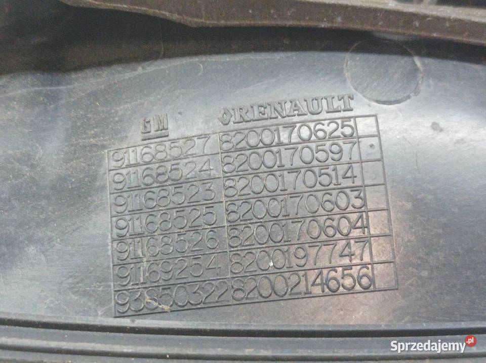 KLAMKA ZEWNĘTRZNA PRAWA TRAFIC II Opel Vivaro I