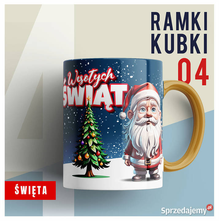 Świąteczne Ramki na kubki projekty PSD Boże Kraków