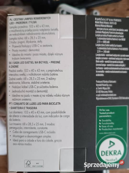 Lampki rowerowe 130 lm USB śląskie Tychy sprzedam