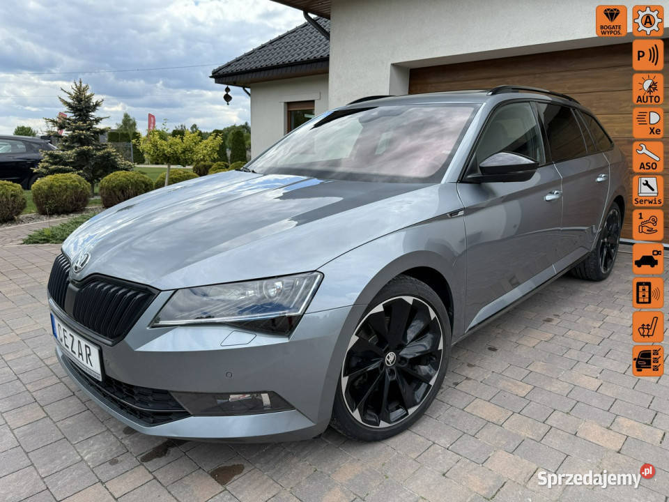 koda Superb 19r 20 TDI 190 DSG Sportline światła przeciwmgielne Konradów
