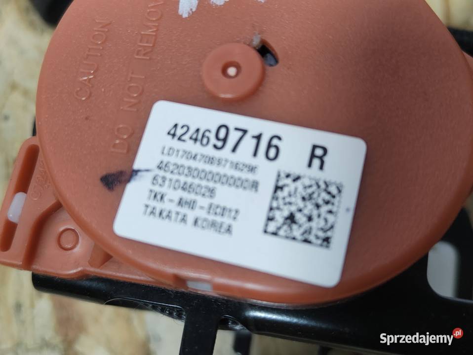 Pas Bezpieczeństwa Prawy Tył Opel Mokka X 2016 wielkopolskie Pleszew