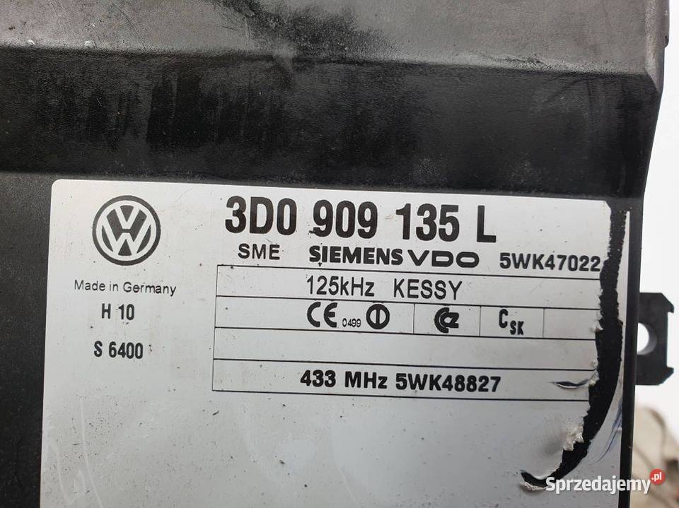 MODUŁ VOLKSWAGEN TOUAREG I 3D0909135L osobowe Lipno