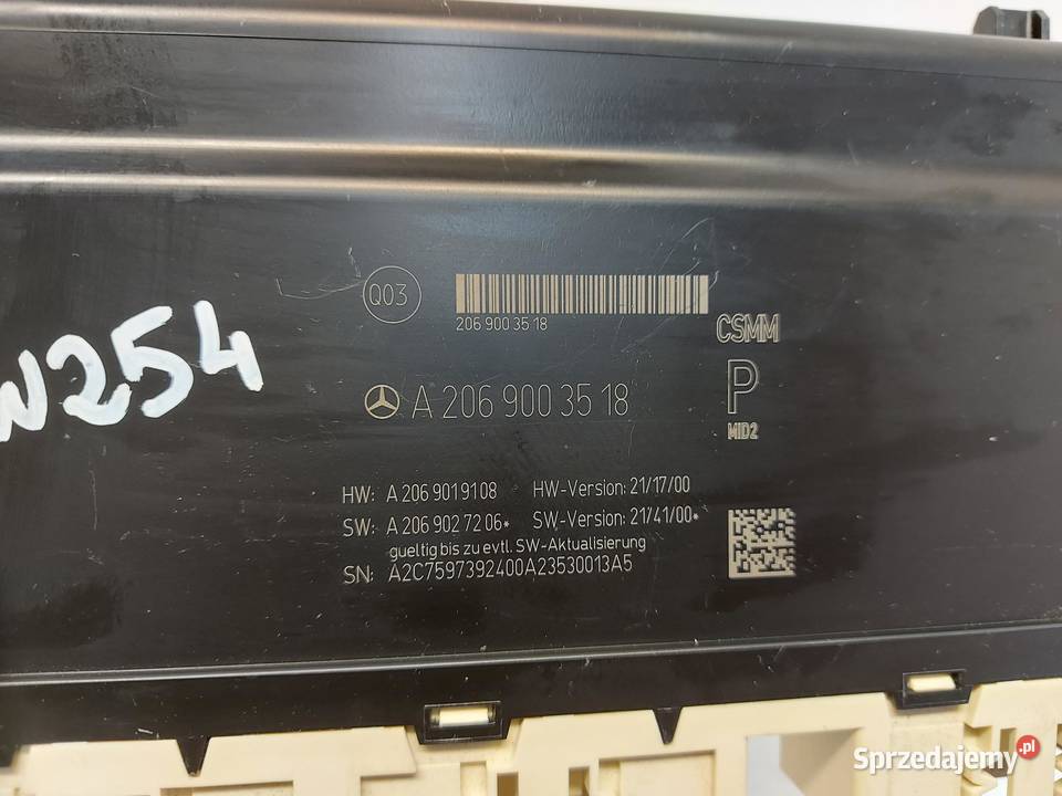 Mercedes W254 GLC 220d MODUŁ STEROWNIK FOTELA Komputery