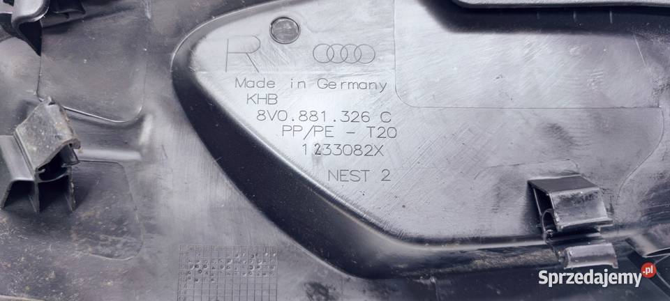 OSŁONA ZAŚLEPKA FOTELA PRAWA AUDI A3 8V Przystajń sprzedam