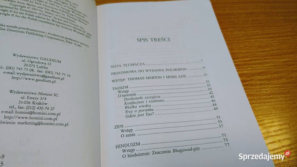 Myśli o Wschodzie Thomas Merton wstęp George pomorskie sprzedam