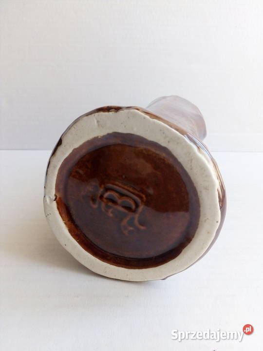 wazon pień pieniek porcelit vintage PRL