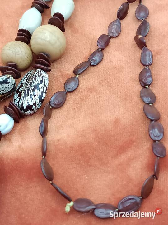 Biżuteria naszyjnik korale fasolki lubelskie