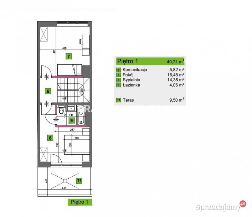 Dom szeregowy Kraków Kliny 14234m2