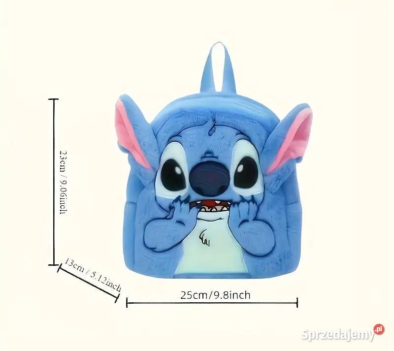 Plecak pluszowy dzieci STITCH Niebieski AS mazowieckie