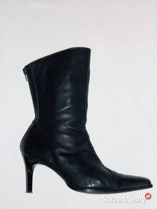 Skórzane kozaki HED vintage Zamek z tyłu 40 sprzedam