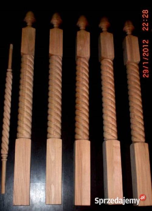 Tralki drewniane toczone DREWNO CHROM METAL dolnośląskie